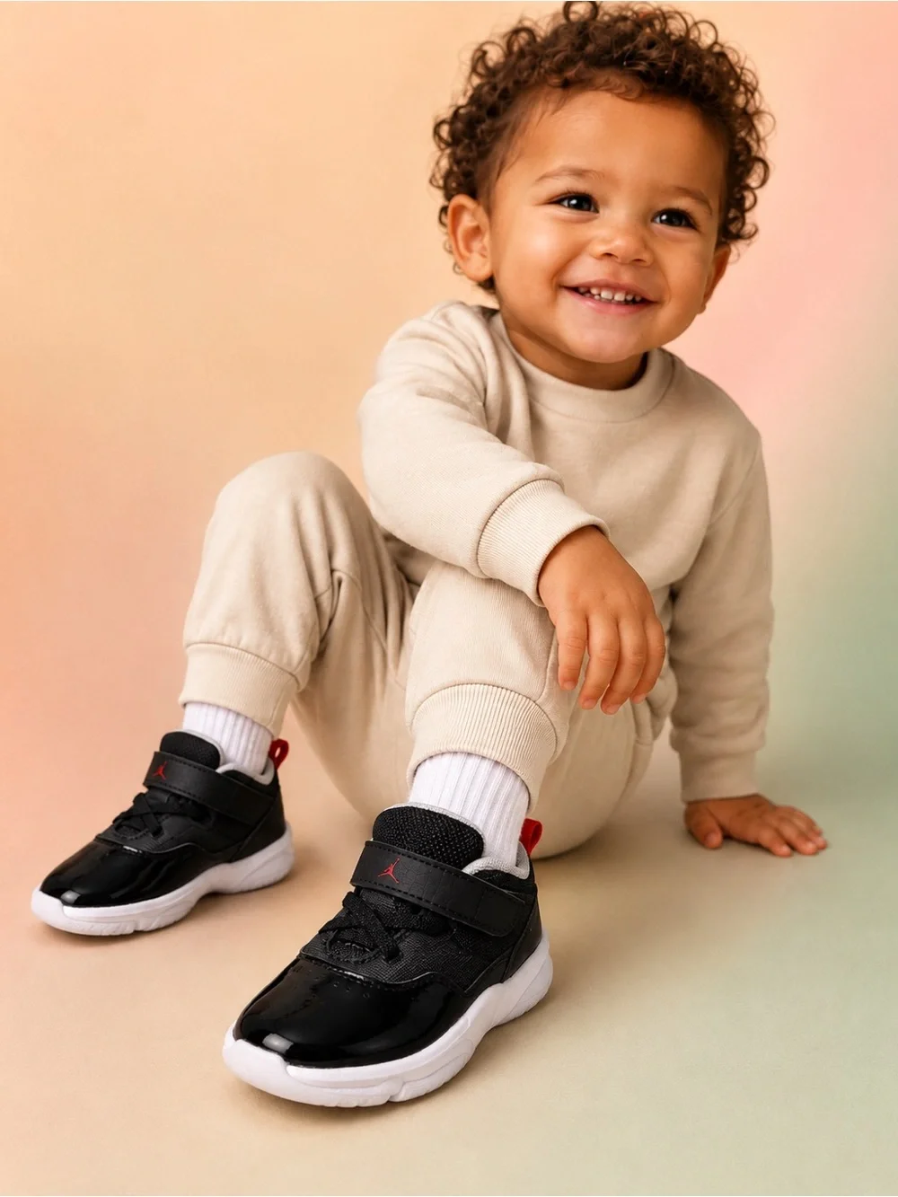 Jordan Stay Loyal 3 Black Cement Toddler 7C Black Red Shoes FB9924-006